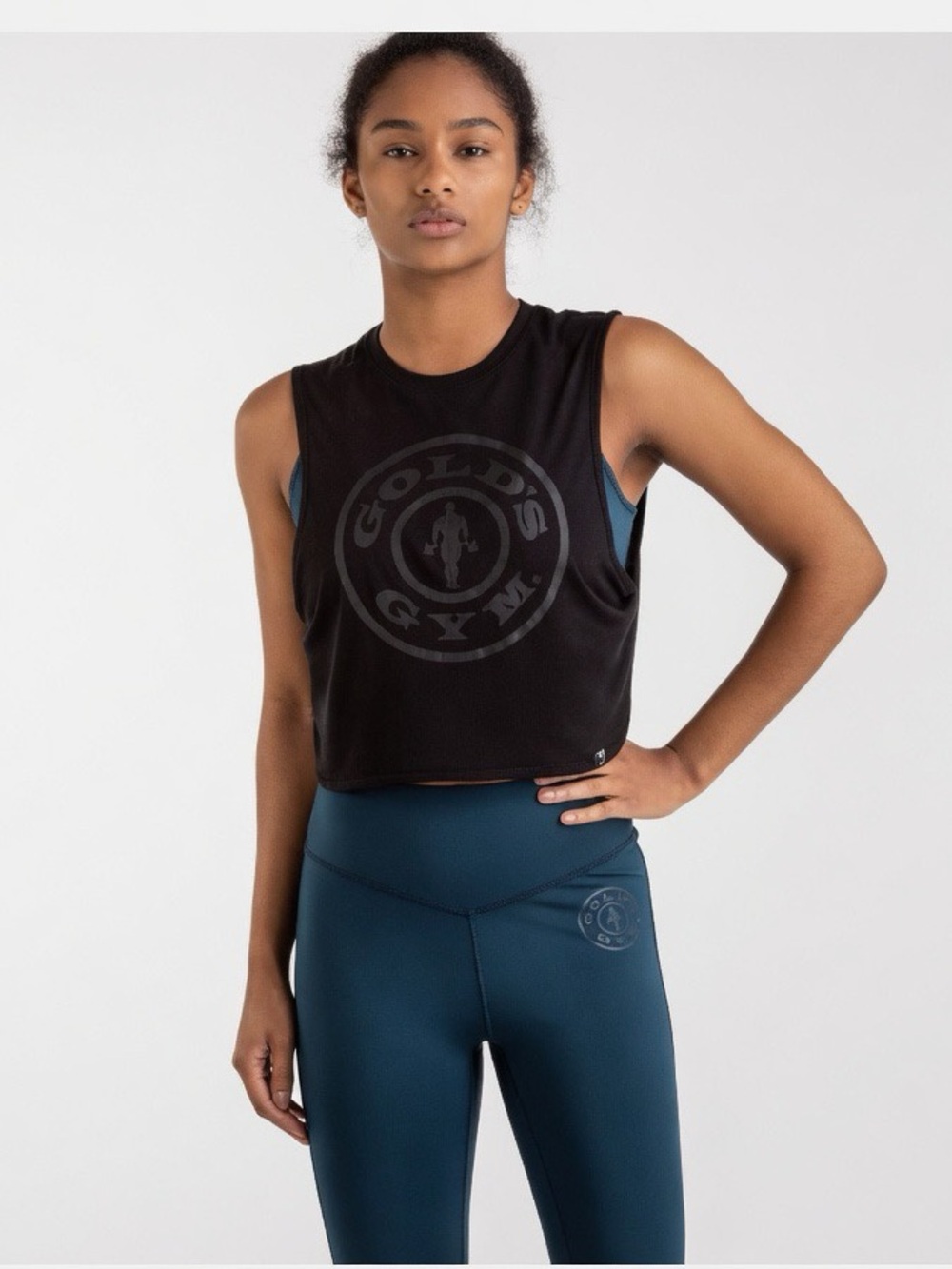 🦈Gymshark Gold’s Gym Cropped Muscle Tank Top🦈